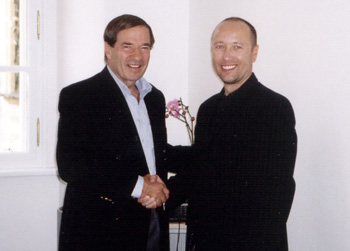 Joseph Burza na stretnutí s kanadským veľvyslancom pre Slovenskú a Českú republiku Ottom Jelínkom 